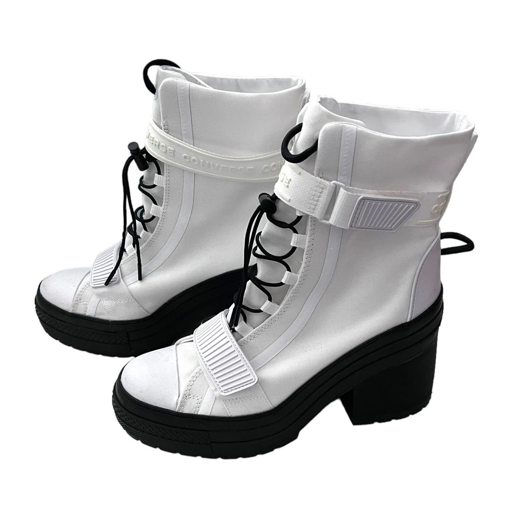 Converse Chuck Taylor All Star GR82 XX-HI High Heel Boots White/Black Size 8.5